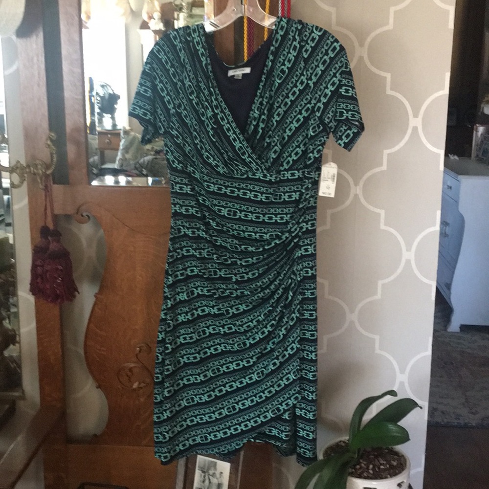 Draped front dress